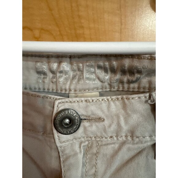 Hydraulic Womens Beige Capri Jeans Size 14 With Rhinestone Embellishments 17”Ins - Picture 2 of 6